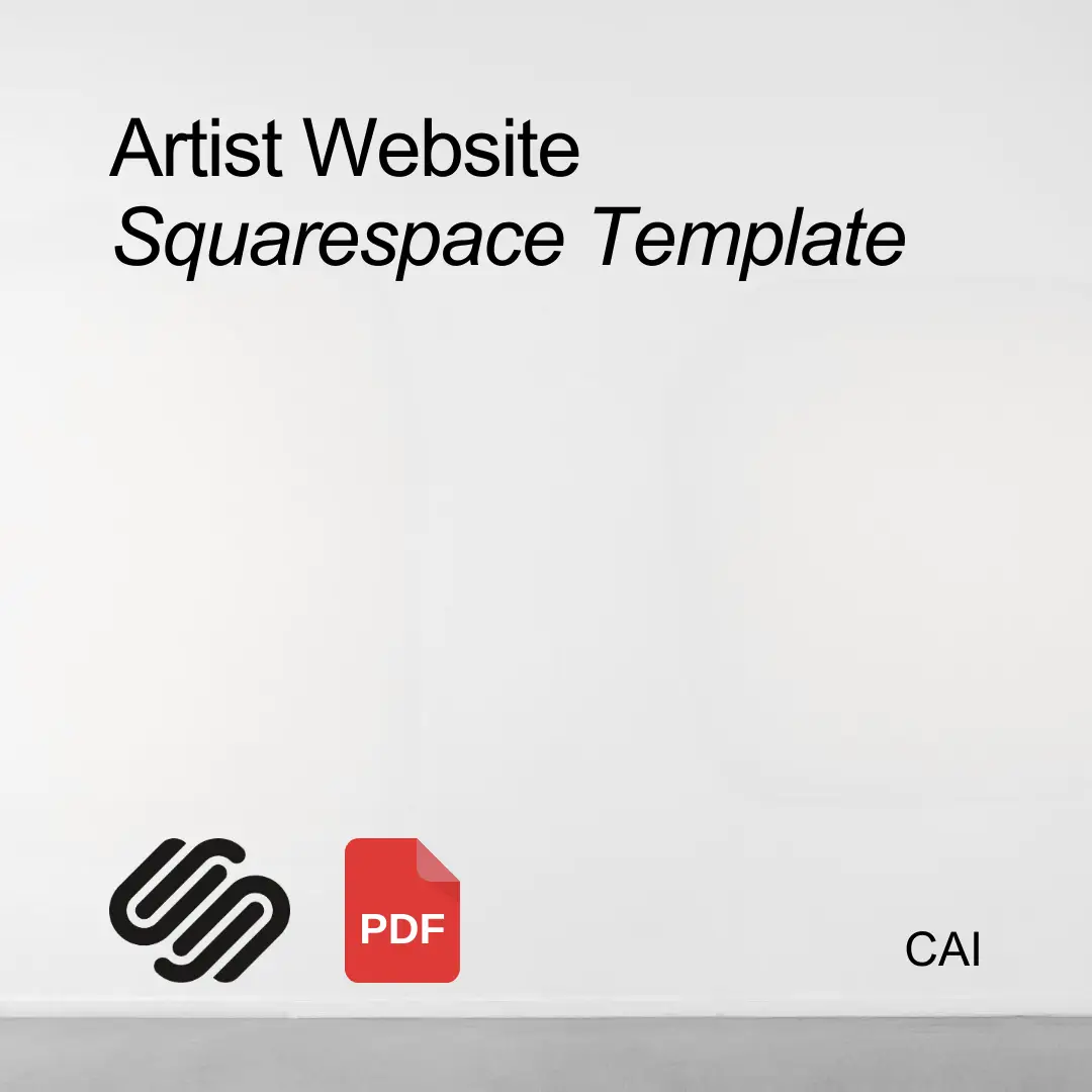 Artist Website: Squarespace Template (Save 40%)