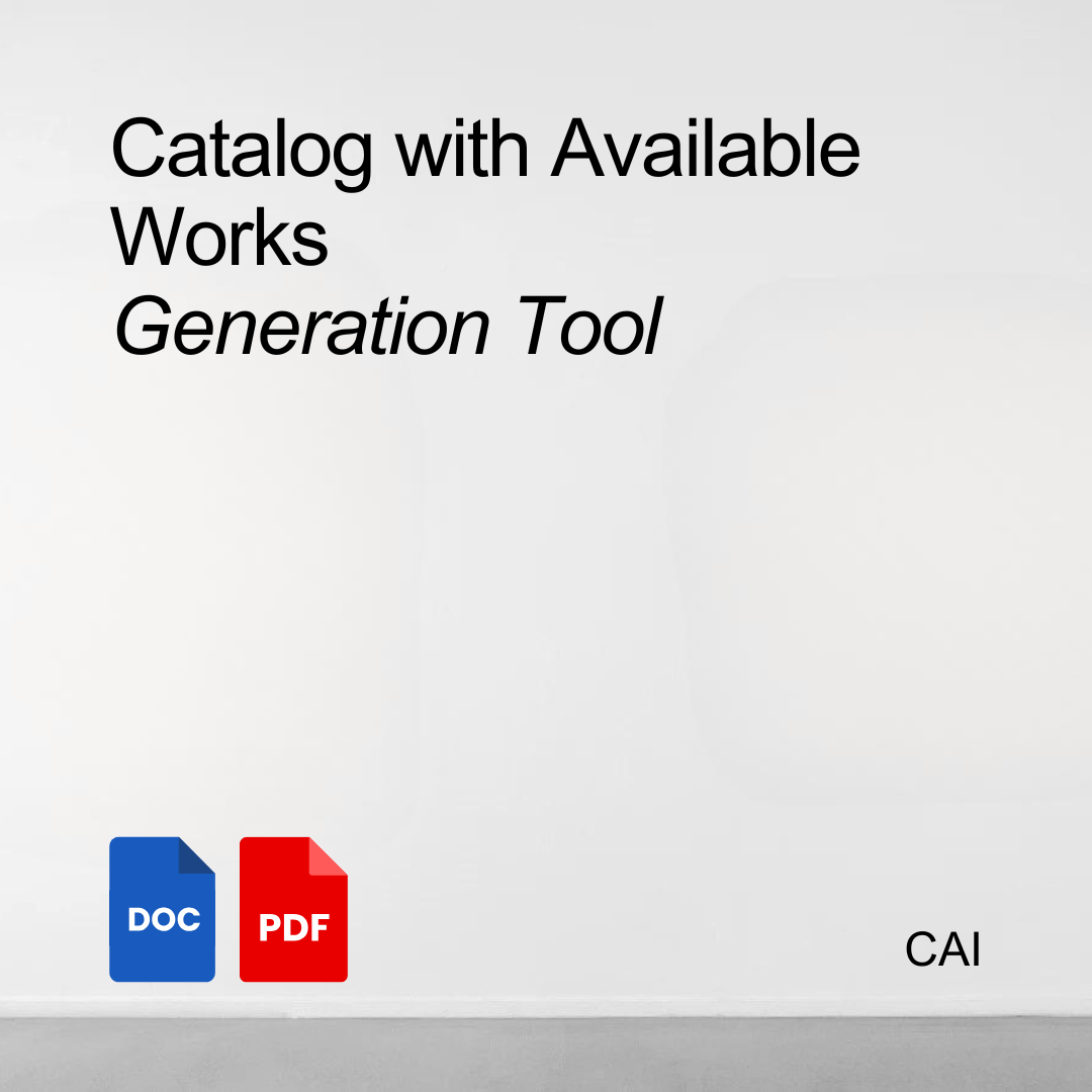 Catalog with Available Works Template