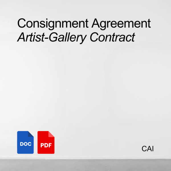 Consignment Agreement: Artist-Gallery Contract