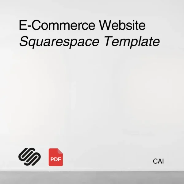 Artist E-Commerce Website: Squarespace Template